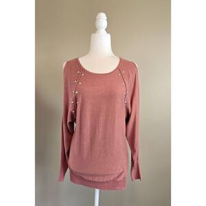 Jennifer Lopez top Sz S Rose with studs